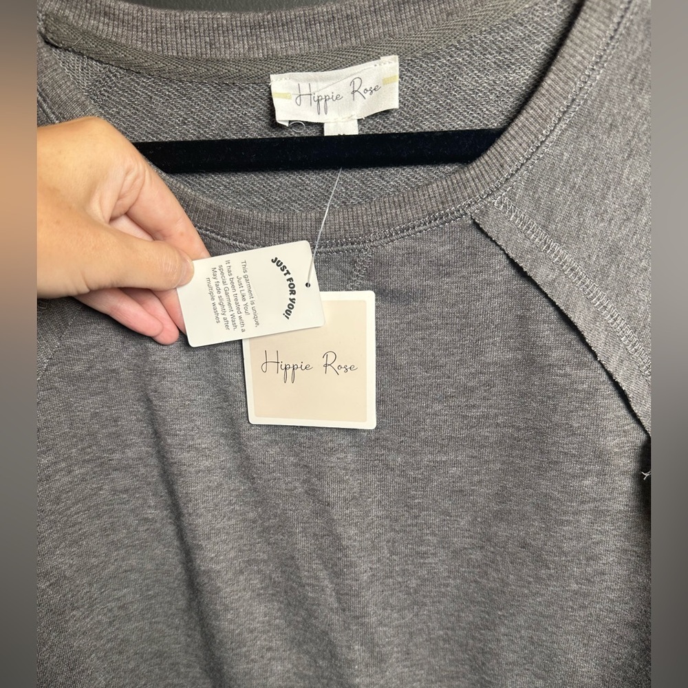 Hippie Rose | Gray Sweatshirt | NWT | Medium - Picture 6 of 6